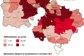 1 351 случай заболевания коронавирусом выявлен в Подмосковье за сутки, в том числе 5 в Наро-Фоминске