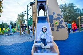 В деревне Бережки в Подольске обустроили новое пространство для детей