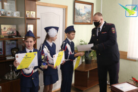 Начальник луховицкого отдела ГИБДД поздравил «Ребяток из девятки» с победой на областном слёте ЮИД