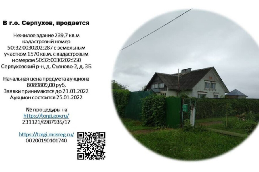 В Серпухове продолжают реализацию ликвидных городских объектов