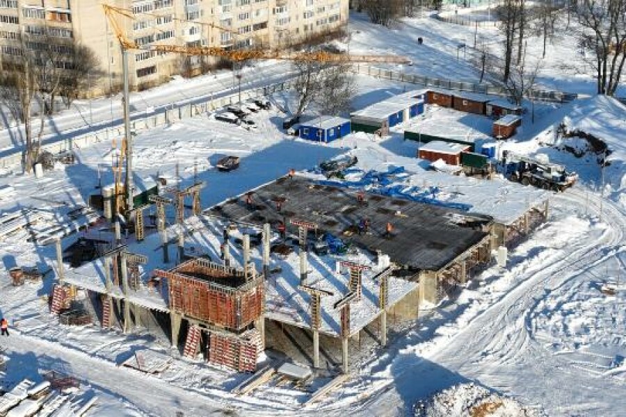 Строительство детского сада в Серпухове продолжает активную работу