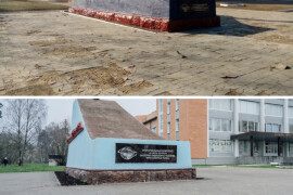 В Чкаловском у мемориала «В честь перелёта В.П. Чкалова через Северный полюс» заменили плитку
